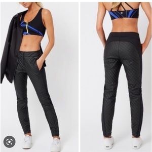 Sweaty Betty Luxe Quilted Faux Leather Joggers sz XL